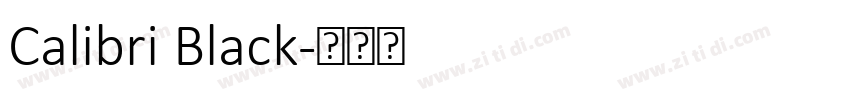 Calibri Black字体转换